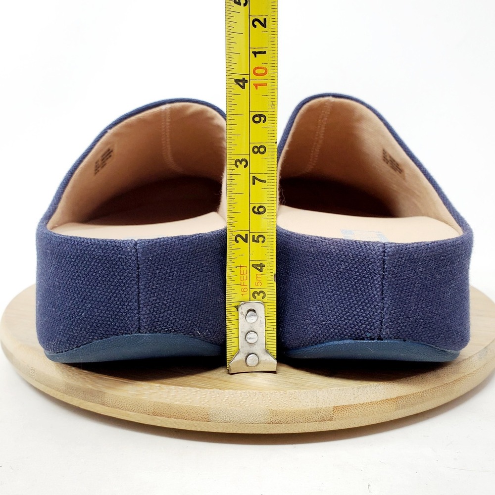 Fit Flop Shuv Clogs Womens 8 Blue Canvas Slip On Platform Shoes - Picture 8 of 15